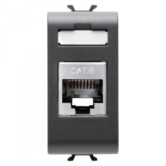 Priza FTP CAT 6E 1M Gewiss Chorus negru GW12424