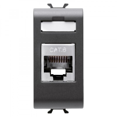Priza FTP CAT 6E 1M Gewiss Chorus negru GW12424 foto
