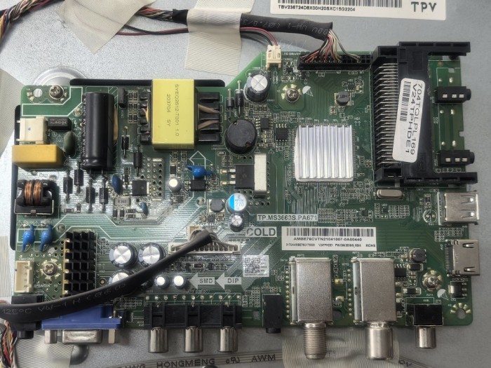 Main Board TP.MS3663S.PA671 Din Vortex V24TPHDE1 ecran TPT236WH-AT024.H