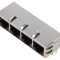 Conector RJ45 ecranat cu LED, THT
