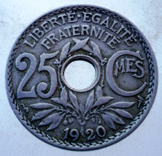 7.850 FRANTA 25 CENTIMES 1920 foto