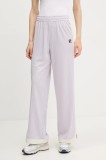 Fila pantaloni de trening Lorce culoarea violet, uni, FAW1012