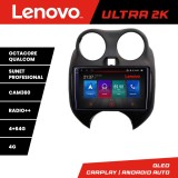 Navigatie Android Nissan Micra 2010-2014 QLED GPS 4G 4+64GB Lenovo