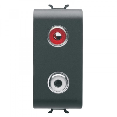 Priza audio si video RCA 1M Gewiss Chorus negru GW12453 foto