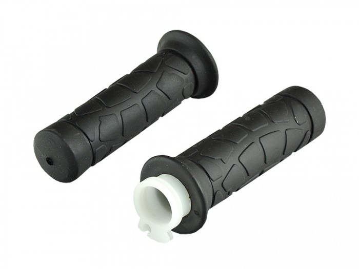 Set mansoane ghidon moto-cauciuc, negre