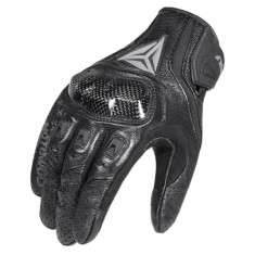 Manusi moto/atv/bicicleta piele MotoWolf, protectie carbon, touchscreen, Airmatic, Negru
