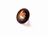 inel sticla cu motiv floral 38121