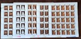 TIMBRE ROMANIA LP1511/2000 Tablouri &icirc;mpușcate -supratipar- Set 5 coli -MNH, Nestampilat