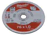 Disc de tăiere metal &Oslash; 76mm, orif 10mm, oțel inoxidabil, 5 bucăți