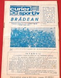 Program fotbal &quot;Curier Sportiv&quot; BRADEAN (realizat de AURUL BRAD februarie 1980)