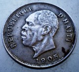Moneda Haiti 5 Centimes 1905, Pierre Nord Alexis, F.229, Cu-Ni, KM#53