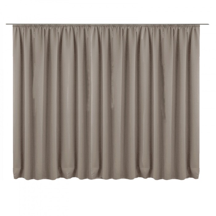 Draperie cu rejansa Jemidi, 300 x 245 cm, Maro, Poliester, 55276.24.02