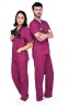 Costum Medical Unisex Mov Marimea S MAZALAT - Uniforma Asistent Medical Doctor Spital - Pantalon+Tricou - Poliester Bumbac