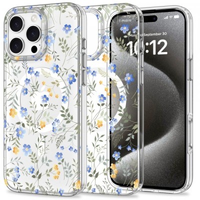 Husa MagSafe pentru Apple iPhone 16 Pro Max, Tech-Protect, Magmood, Transparenta foto