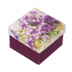 Cutiu?a de cadou pentru inel - motiv flori violete foto