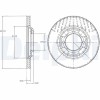 Set discuri frana Mazda 323 2 (Bd), 323 3 (Bf), 323 3 Estate (Bw), 323 3 Hatchback (Bf), punte fata, 238x18, ventilat, DELPHI