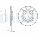 Set discuri frana Mazda 323 2 (Bd), 323 3 (Bf), 323 3 Estate (Bw), 323 3 Hatchback (Bf), punte fata, 238x18, ventilat, DELPHI