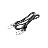 Cordelină elastică cu carabină - 10 x 1250 mm, 2 buc, gri