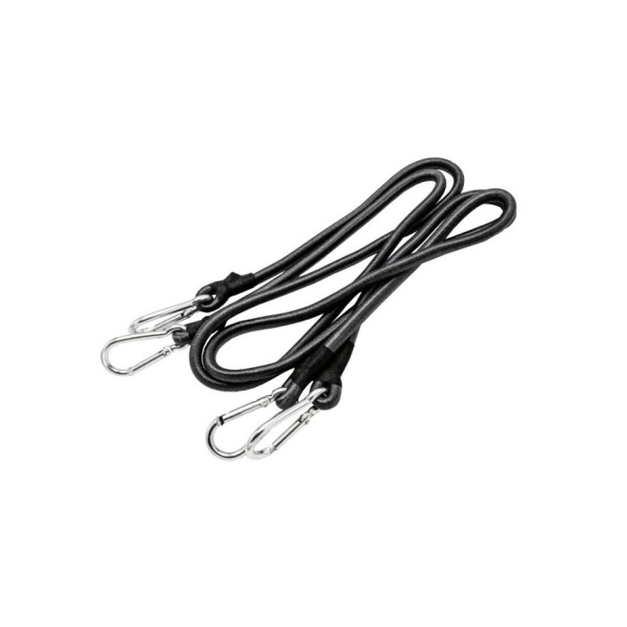 Cordelină elastică cu carabină - 10 x 1250 mm, 2 buc, gri