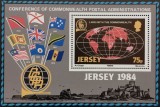 BC854, Jersey 1984, colita Conferinta Administratiilor postale