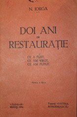 DOI ANI DE RESTAURATIE foto