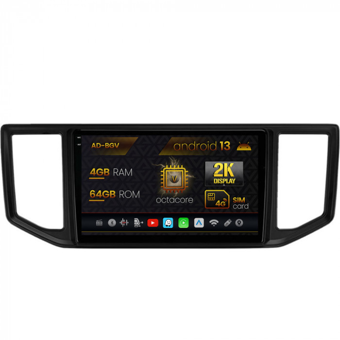 Navigatie Volkswagen Crafter (2017+), Android 13, V-Octacore 4GB RAM + 64GB ROM, 10.36 Inch - AD-BGV10004+AD-BGRKIT056