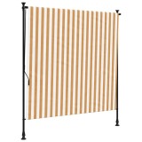 Cumpara ieftin Jaluzea rulou de exterior portocaliu/alb 200x270 cm textil/otel