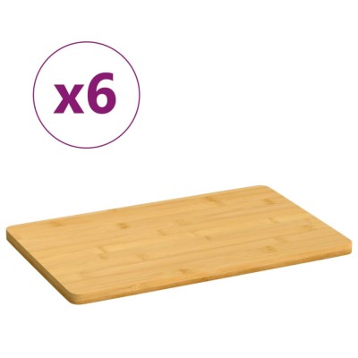 vidaXL Platou pentru mic dejun, 6 buc., 22x14x0,8 cm, bambus foto