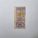 Tichet pentru lemne de foc 1959-1960 Liuba Marius, Directia de Aprovizionare a Populatiei cu Combustibil Timisoara, Comunism