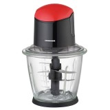 Tocator de legume Heinner, bol sticla 1.5L, 3 cutite din inox, angrenaj metalic, baza anti-alunecare, sistem de siguranta, putere: 500W, culoare negru