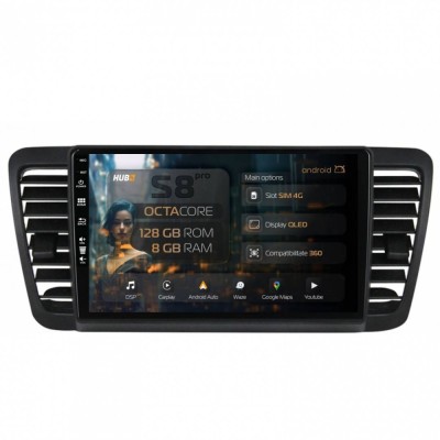 Navigatie Subaru Legacy 2004-2010 8GB RAM Android 13 Octacore Slot Sim 4G DSP GPS Wi-FI Carplay Android Auto USB Bluetooth Waze Touchscreen 9 Inch foto