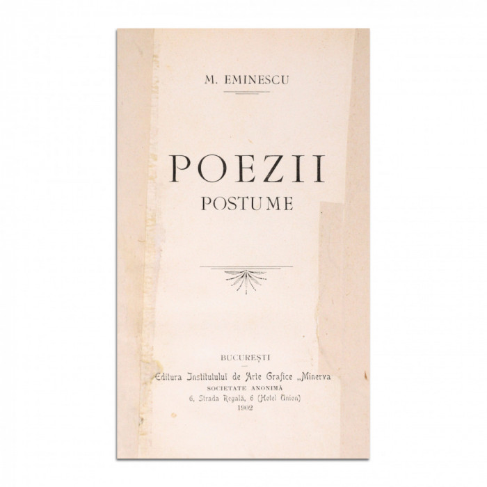 M. Eminescu, Poezii Postume, 1902