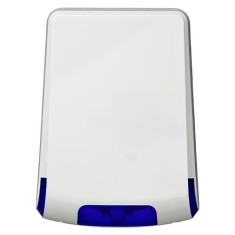 Sirena piezo de exterior, LED albastru, 85/105 db, baterie integrata de 9V, certificata GRADE 2, Clasa IV - Teletek SR300BBM