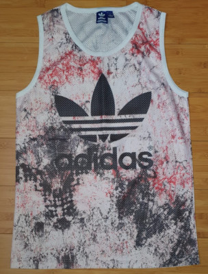 Maiou tip plasa barbat Adidas multicolor rosu negru Medium/Large nou foto