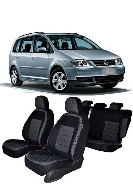 Set huse scaune dedicate VOLKSWAGEN TOURAN 2004-2009 (SCAUNE INDIVIDUALE SPATE)