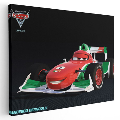 Tablou afis Cars2 Francesco Bernoulli desene animate 2176 Tablou canvas pe panza CU RAMA 60x90 cm foto