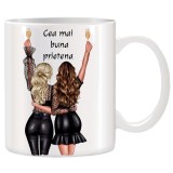 Cana alba personalizata Cea mai buna Prietena, INOVATIX&reg;. 330ml