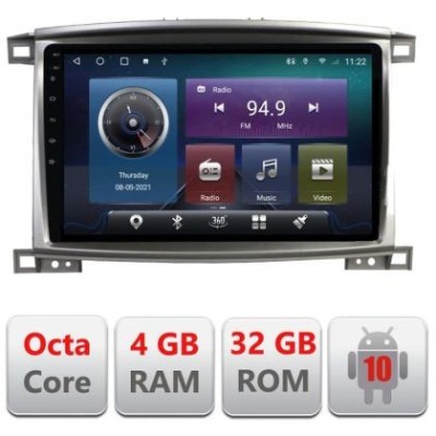 Navigatie Toyota Land Cruiser L100 2002-2008 C-l100 Octa Core cu Android Radio Bluetooth Internet GPS WIFI 4+32GB CarStore Technology foto