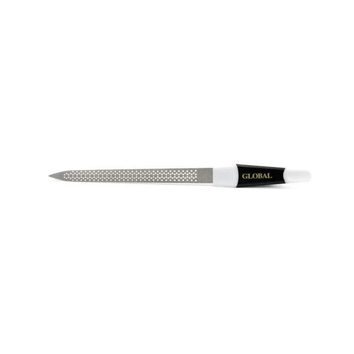 Pila metalica pentru unghii G-85, Global Fashion, alba/neagra