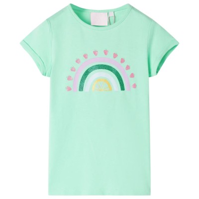 Tricou pentru copii, verde strălucitor, 128 foto
