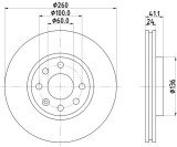 Disc frana OPEL CORSA C (F08, F68) (2000 - 2009) KRIEGER 0950004121