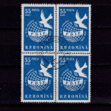 Cumpara ieftin RO 1958 , LP 455 ,&quot;Congresul femeilor&quot; - serie bloc de 4 stampilat