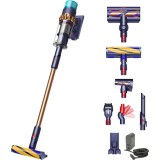 Aspirator vertical fara fir Dyson Gen5 Detect Absolute 447002-01, autonomie 70 de minute, putere aspirare 280 AW, 752 W, 0.77 L, Albastru de Prusia/Cu