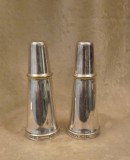 Pereche de presatori sare și piper, proveniență Anglia, anii 70. Placate cu argint