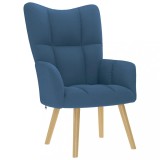 VidaXL Scaun de relaxare, albastru, material textil