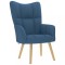 vidaXL Scaun de relaxare, albastru, material textil