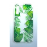 Husa Silicon Ultra Slim, Model Jungle, Samsung A750 Galaxy A7 2018,Transparent / Verde, Blister