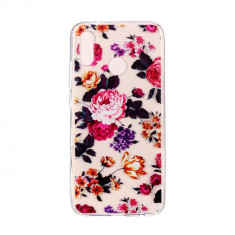 Carcasa Husa Huawei P20 Lite Model Bloming Flowers, Antisoc + Folie sticla securizata Husa Huawei P20 Lite Tempered Glass Viceversa foto