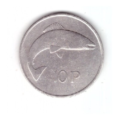 Moneda Irlanda 10 pence 1969, stare buna, curata foto