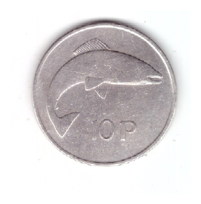 Moneda Irlanda 10 pence 1969, stare buna, curata